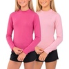 image:imageVolcom Girls Rash Guard 2Pack Long Sleeve UPF 50 Swim Shirt Sun Protection Swimwear for KidsPink