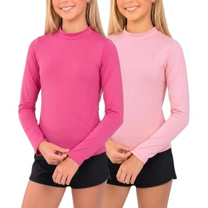 image:imageVolcom Girls Rash Guard 2Pack Long Sleeve UPF 50 Swim Shirt Sun Protection Swimwear for KidsPink