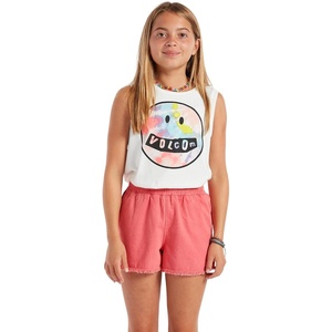 image:imageVolcom Girls Strutin Stone Elastic Waist Cut Off ShortElectric Coral