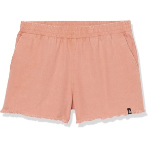 image:imageVolcom Girls Strutin Stone Elastic Waist Cut Off ShortLight Mauve