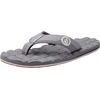 image:imageVolcom Mens Recliner Sandals  Waterfriendly Flip Flops With Recliner Comfort Foam FootbedLight Grey