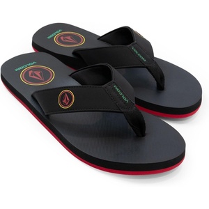 image:imageVolcom Mens Daycation Flip Flop Sandal  Soft Brushed Recliner Comfort Foam FootbedBlack Multi V
