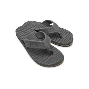 image:imageVolcom Mens Daycation Flip Flop Sandal  Soft Brushed Recliner Comfort Foam FootbedBlack Top