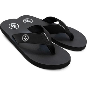 image:imageVolcom Mens Daycation Flip Flop Sandal  Soft Brushed Recliner Comfort Foam FootbedBlack V