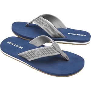 image:imageVolcom Mens Daycation Flip Flop Sandal  Soft Brushed Recliner Comfort Foam FootbedBluefog