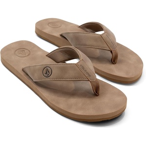 image:imageVolcom Mens Daycation Flip Flop Sandal  Soft Brushed Recliner Comfort Foam FootbedNatural Vlx