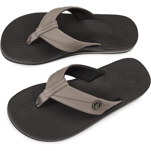 image:imageVolcom Mens Daycation Flip Flop Sandal  Soft Brushed Recliner Comfort Foam FootbedTan