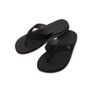 image:imageVolcom Mens Recliner Sandals  Waterfriendly Flip Flops With Recliner Comfort Foam FootbedBlack Grey