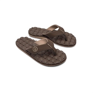 image:imageVolcom Mens Recliner Sandals  Waterfriendly Flip Flops With Recliner Comfort Foam FootbedBrown Brown