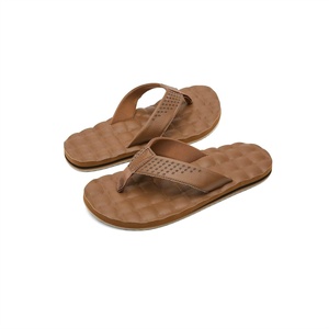 image:imageVolcom Mens Recliner Sandals  Waterfriendly Flip Flops With Recliner Comfort Foam FootbedBrown Leather