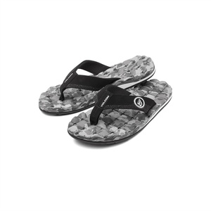 image:imageVolcom Mens Recliner Sandals  Waterfriendly Flip Flops With Recliner Comfort Foam FootbedGrey Combo