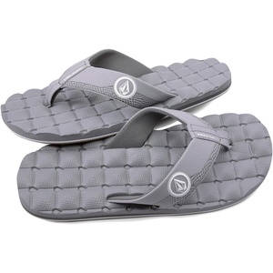 image:imageVolcom Mens Recliner Sandals  Waterfriendly Flip Flops With Recliner Comfort Foam FootbedLight Grey