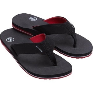 image:imageVolcom Mens Victor FlipFlop SandalBlackRed