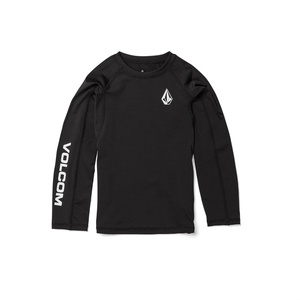 image:imageVolcom Boys Lido Solid Lycra Long Sleeve Rashguard 50 Uv ProtectionBlack