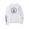 image:imageVolcom Boys Lido Solid Lycra Long Sleeve Rashguard 50 Uv ProtectionWhite