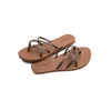 image:imageVolcom Womens New School Strappy Flip Flop Flat Slide SandalBrown