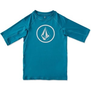 image:imageVolcom Boys Lido Solid Lycra Short Sleeve Rashguard 50 Uv ProtectionBarrier Reef