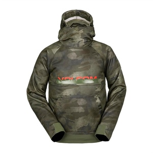 image:imageVolcom Mens Hydro Fleece Riding Hoodie  Waterrepellent Sweatshirt With Storm Hood amp ThumbholesCloudwash Camo S4