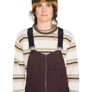 image:imageVolcom Womens Swift Bib Overall SnowpantBlack Plum S3