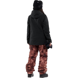image:imageVolcom Womens Creston Stretch Snowboard Ski Bib Overall SnowpantPink Salt Wash S4