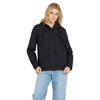 image:imageVolcom Womens Enemy Stone Hooded Zip Front Windbreaker JacketBlack 1