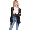 image:imageVolcom Womens Go Go Wrap Open Front Cardigan Sweater Regular amp Plus SizeBlack