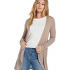 image:imageVolcom Womens Go Go Wrap Open Front Cardigan Sweater Regular amp Plus SizeStone