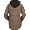 image:imageVolcom Womens Hooded Flannel Snowboard Ski Winter Hooded Shirt JacketCaramel S3