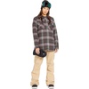 image:imageVolcom Womens Hooded Flannel Snowboard Ski Winter Hooded Shirt JacketDusty Lavender
