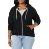 image:imageVolcom Womens Lil Zip Up Hooded Fleece SweatshirtBlacki