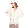 image:imageVolcom Womens Lil Zip Up Hooded Fleece SweatshirtCream White