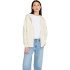 image:imageVolcom Womens Lil Zip Up Hooded Fleece SweatshirtCream White