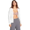 image:imageVolcom Womens Lil Zip Up Hooded Fleece SweatshirtLight Grey Grey