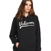 image:imageVolcom Womens Truly Stoked Ovesized Bf Hooded Fleece SweatshirtBlack 324