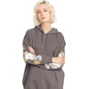 image:imageVolcom Womens Truly Stoked Ovesized Bf Hooded Fleece SweatshirtSlate Grey