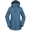 image:imageVolcom womens Shelter 3d Stretch Insulated Snowboard Ski Winter Hooded JacketPetrol Blue S3