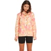 image:imageVolcom Womens Enemy Stone Hooded Zip Front Windbreaker Jacket Regular amp Plus SizeMulti