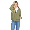 image:imageVolcom Womens Enemy Stone Hooded Zip Front Windbreaker JacketMoss