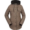 image:imageVolcom Womens Hooded Flannel Snowboard Ski Winter Hooded Shirt JacketCaramel S3