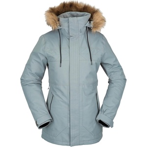 image:imageVolcom Womens Fawn Insulated Snowboard Ski Winter Hooded JacketGreen Ash S3