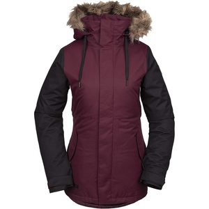 image:imageVolcom Womens Fawn Insulated Snowboard Ski Winter Hooded JacketScarlet