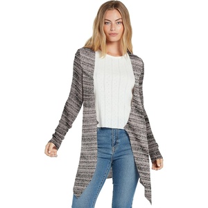 image:imageVolcom Womens Go Go Wrap Open Front Cardigan Sweater Regular amp Plus SizeBlack Combo