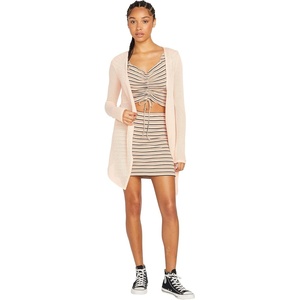 image:imageVolcom Womens Go Go Wrap Open Front Cardigan Sweater Regular amp Plus SizeMelon