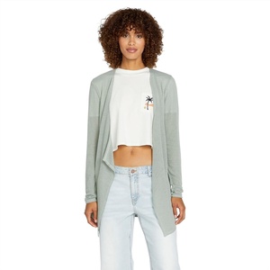 image:imageVolcom Womens Go Go Wrap Open Front Cardigan Sweater Regular amp Plus SizeSea Glass