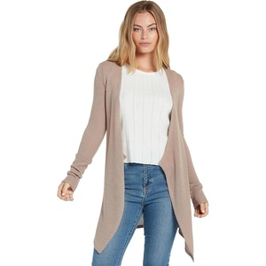 image:imageVolcom Womens Go Go Wrap Open Front Cardigan Sweater Regular amp Plus SizeStone
