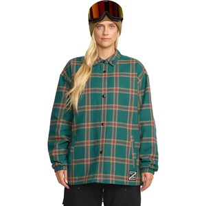 image:imageVolcom Womens Hooded Flannel Snowboard Ski Winter Hooded Shirt JacketAtlantic