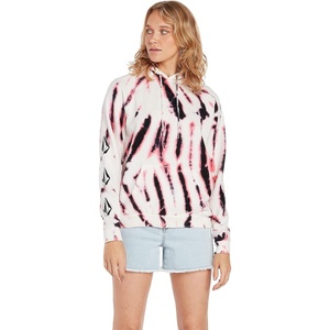 image:imageVolcom Womens Iconic Stone Hooded Fleece SweatshirtBlack White