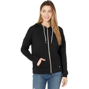image:imageVolcom Womens Lil Zip Up Hooded Fleece SweatshirtBlacki