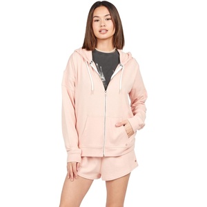 image:imageVolcom Womens Lil Zip Up Hooded Fleece SweatshirtHazey Pink