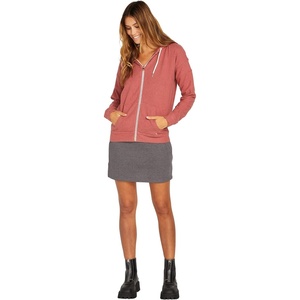 image:imageVolcom Womens Lil Zip Up Hooded Fleece SweatshirtRosewood